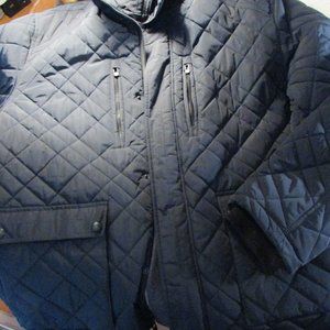 Calvin Klein Men's Jacket XXL Dark Navy Blue Quilted Medium Weight
